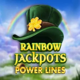 Rainbow Jackpots Power Lines slot icon by Red Tiger Gaming, available at Lizaro Casino